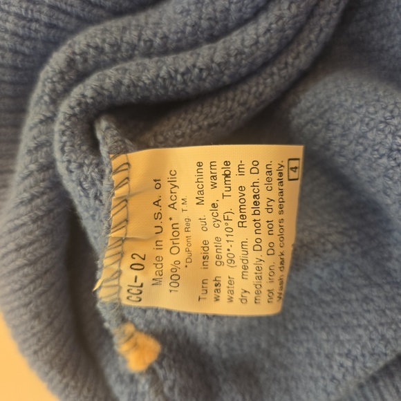 VTG Christian Dior Monsieur V-Neck Pullover Embroidered Logo Sweater Blue XL - Picture 8 of 8